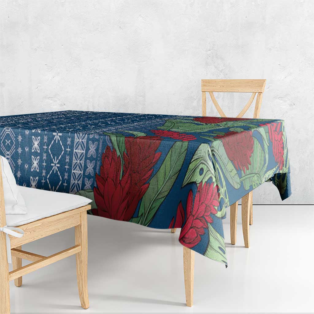 Women's Day Samoa Malu Tattoo Inspired Mix Teuila Tablecloth Royal Blue LT7 - Polynesian Pride