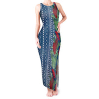 Women's Day Samoa Malu Tattoo Inspired Mix Teuila Tank Maxi Dress Royal Blue LT7 Women Royal Blue - Polynesian Pride
