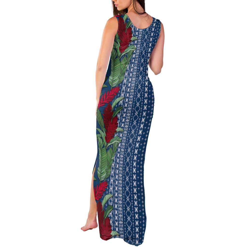 Women's Day Samoa Malu Tattoo Inspired Mix Teuila Tank Maxi Dress Royal Blue LT7 - Polynesian Pride