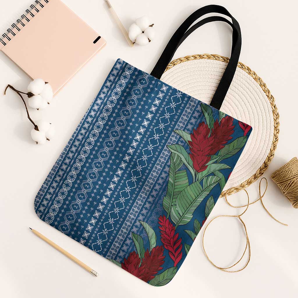 Women's Day Samoa Malu Tattoo Inspired Mix Teuila Tote Bag Royal Blue LT7 Black Strap One Size Royal Blue - Polynesian Pride