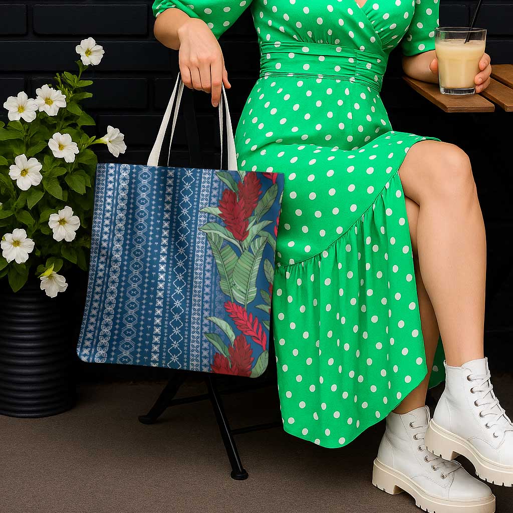 Women's Day Samoa Malu Tattoo Inspired Mix Teuila Tote Bag Royal Blue LT7 - Polynesian Pride