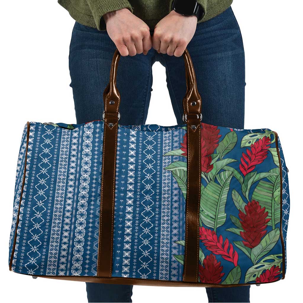 Women's Day Samoa Malu Tattoo Inspired Mix Teuila Travel Bag Royal Blue