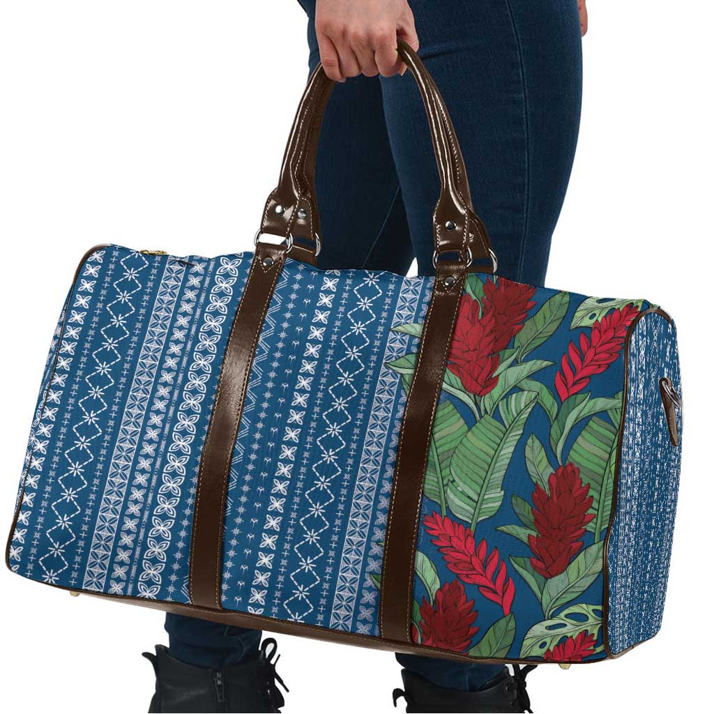 Women's Day Samoa Malu Tattoo Inspired Mix Teuila Travel Bag Royal Blue