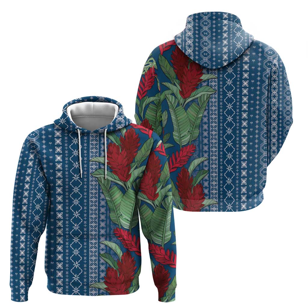 Women's Day Samoa Malu Tattoo Inspired Mix Teuila Zip Hoodie Royal Blue