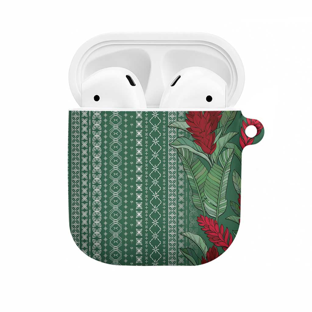 Women's Day Samoa Malu Tattoo Inspired Mix Teuila AirPods Case Sage Green