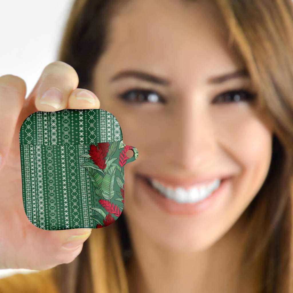 Women's Day Samoa Malu Tattoo Inspired Mix Teuila AirPods Case Sage Green