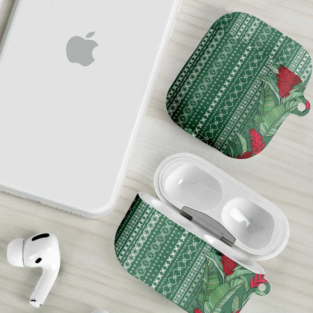 Women's Day Samoa Malu Tattoo Inspired Mix Teuila AirPods Case Sage Green