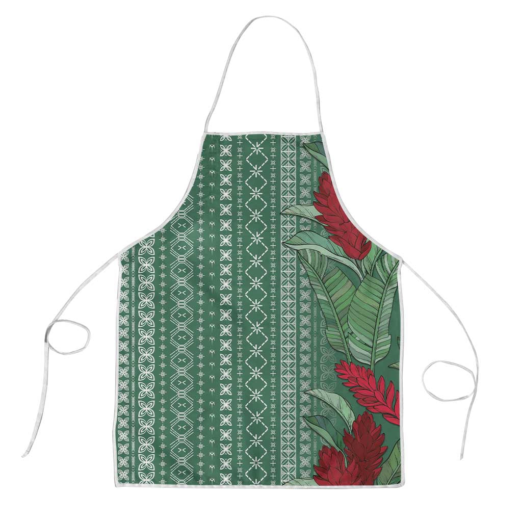 Women's Day Samoa Malu Tattoo Inspired Mix Teuila Apron Sage Green LT7 Sage Green - Polynesian Pride