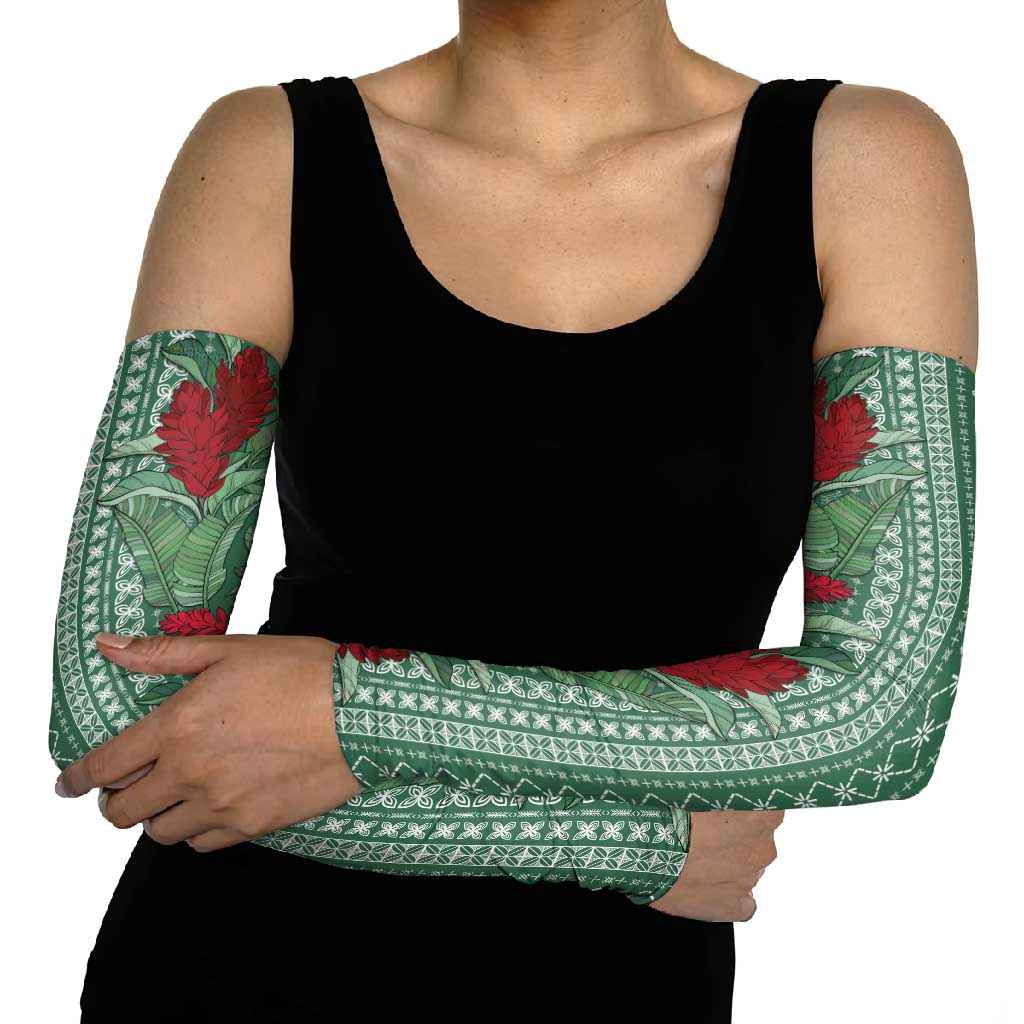 Women's Day Samoa Malu Tattoo Inspired Mix Teuila Arm Sleeves Sage Green LT7 - Polynesian Pride