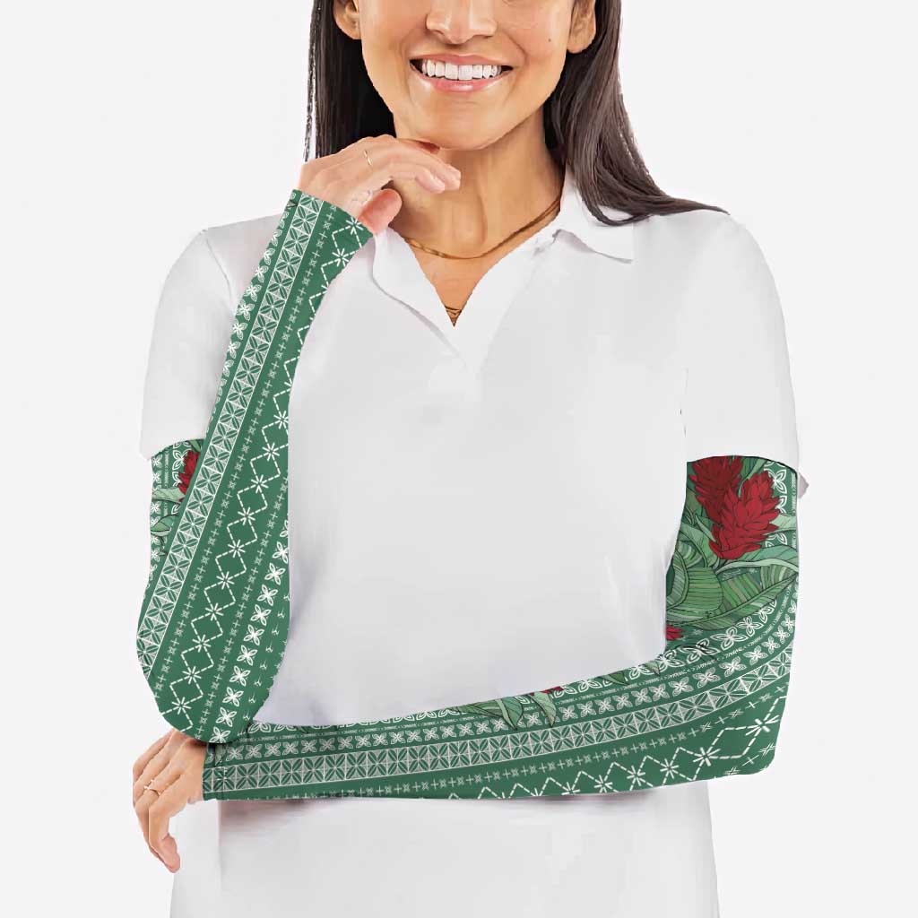 Women's Day Samoa Malu Tattoo Inspired Mix Teuila Arm Sleeves Sage Green LT7 - Polynesian Pride
