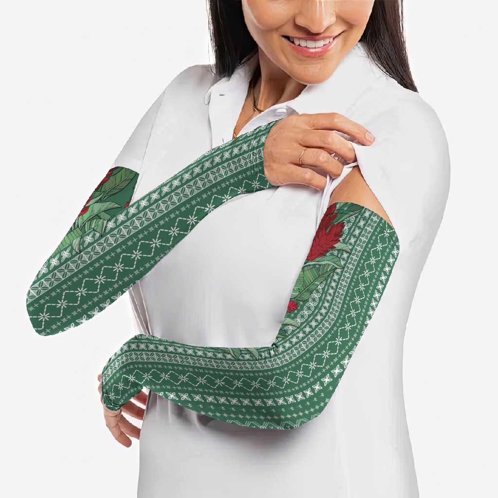 Women's Day Samoa Malu Tattoo Inspired Mix Teuila Arm Sleeves Sage Green LT7 - Polynesian Pride