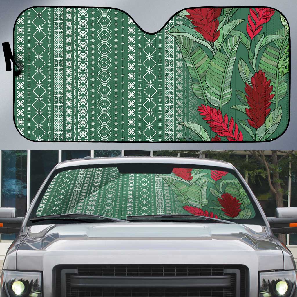 Women's Day Samoa Malu Tattoo Inspired Mix Teuila Auto Sun Shade Sage Green LT7 Sage Green - Polynesian Pride