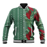 Women's Day Samoa Malu Tattoo Inspired Mix Teuila Baseball Jacket Sage Green LT7 Unisex Sage Green - Polynesian Pride