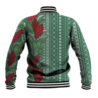 Women's Day Samoa Malu Tattoo Inspired Mix Teuila Baseball Jacket Sage Green LT7 - Polynesian Pride