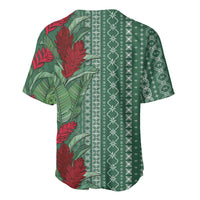 Women's Day Samoa Malu Tattoo Inspired Mix Teuila Baseball Jersey Sage Green LT7 - Polynesian Pride