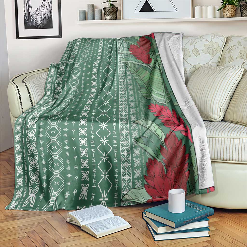 Women's Day Samoa Malu Tattoo Inspired Mix Teuila Blanket Sage Green LT7 Sage Green - Polynesian Pride