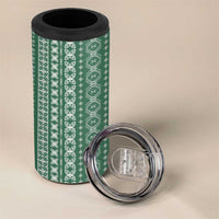 Women's Day Samoa Malu Tattoo Inspired Mix Teuila 4 in 1 Can Cooler Tumbler Sage Green LT7 - Polynesian Pride