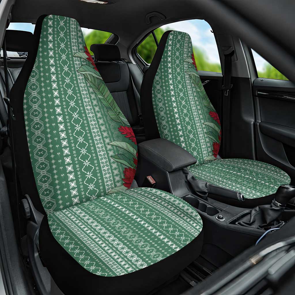 Women's Day Samoa Malu Tattoo Inspired Mix Teuila Car Seat Cover Sage Green LT7 One Size Sage Green - Polynesian Pride