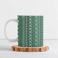 Women's Day Samoa Malu Tattoo Inspired Mix Teuila Ceramic Mug Sage Green LT7 Sage Green - Polynesian Pride