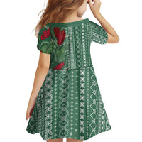 Women's Day Samoa Malu Tattoo Inspired Mix Teuila Family Matching Off Shoulder Maxi Dress and Hawaiian Shirt Sage Green