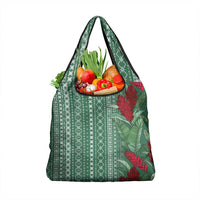 Women's Day Samoa Malu Tattoo Inspired Mix Teuila Grocery Bag Sage Green LT7 1-pack One Size Sage Green - Polynesian Pride