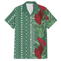 Women's Day Samoa Malu Tattoo Inspired Mix Teuila Hawaiian Shirt Sage Green LT7 Sage Green - Polynesian Pride