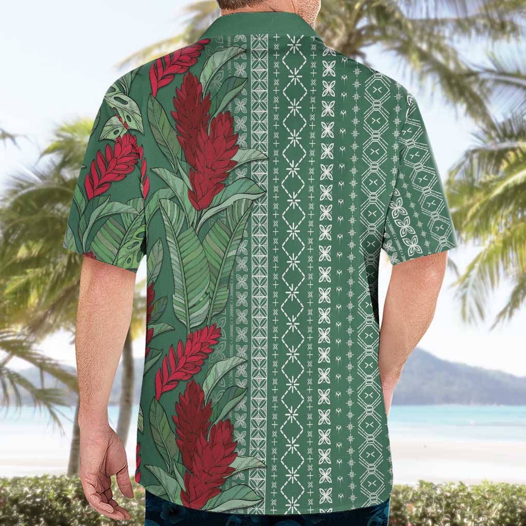 Women's Day Samoa Malu Tattoo Inspired Mix Teuila Hawaiian Shirt Sage Green LT7 - Polynesian Pride