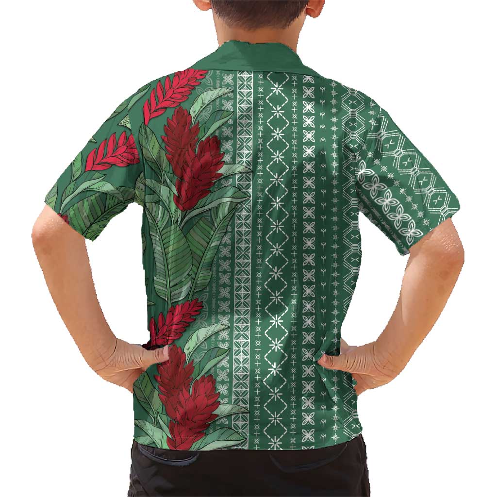 Women's Day Samoa Malu Tattoo Inspired Mix Teuila Hawaiian Shirt Sage Green LT7 - Polynesian Pride