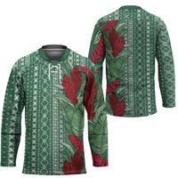 Women's Day Samoa Malu Tattoo Inspired Mix Teuila Hockey Jersey Sage Green LT7 - Polynesian Pride