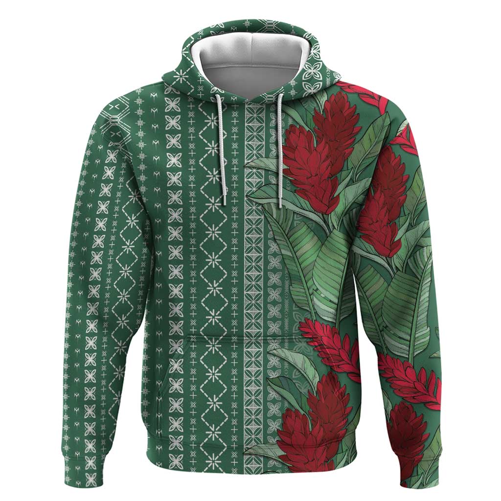 Women's Day Samoa Malu Tattoo Inspired Mix Teuila Hoodie Sage Green LT7 Pullover Hoodie Sage Green - Polynesian Pride