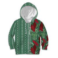 Women's Day Samoa Malu Tattoo Inspired Mix Teuila Kid Hoodie Sage Green LT7 Hoodie Sage Green - Polynesian Pride