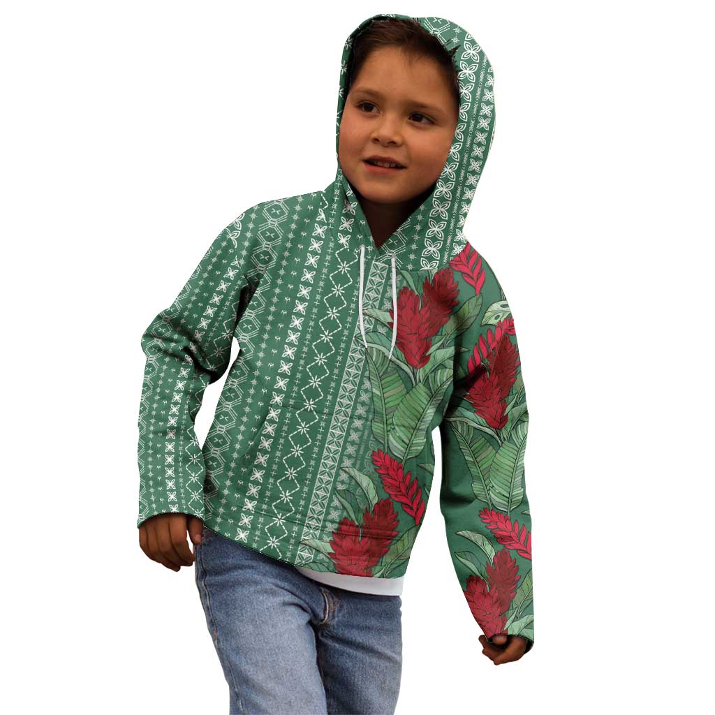 Women's Day Samoa Malu Tattoo Inspired Mix Teuila Kid Hoodie Sage Green LT7 - Polynesian Pride