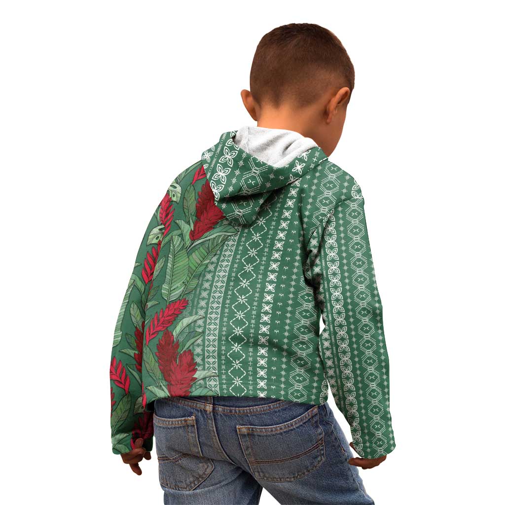 Women's Day Samoa Malu Tattoo Inspired Mix Teuila Kid Hoodie Sage Green LT7 - Polynesian Pride