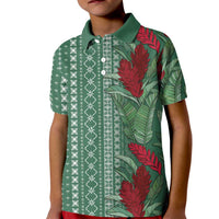Women's Day Samoa Malu Tattoo Inspired Mix Teuila Kid Polo Shirt Sage Green LT7 Kid Sage Green - Polynesian Pride