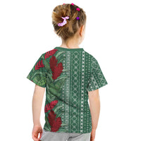 Women's Day Samoa Malu Tattoo Inspired Mix Teuila Kid T Shirt Sage Green LT7 - Polynesian Pride