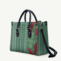 Women's Day Samoa Malu Tattoo Inspired Mix Teuila Leather Bag Sage Green LT7 Sage Green - Polynesian Pride