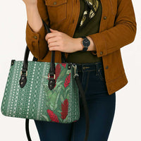 Women's Day Samoa Malu Tattoo Inspired Mix Teuila Leather Bag Sage Green LT7 - Polynesian Pride