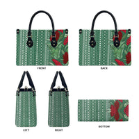Women's Day Samoa Malu Tattoo Inspired Mix Teuila Leather Bag Sage Green LT7 - Polynesian Pride