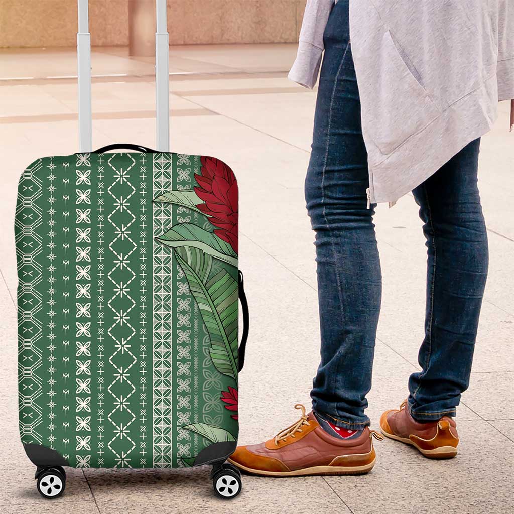 Women's Day Samoa Malu Tattoo Inspired Mix Teuila Luggage Cover Sage Green LT7 Sage Green - Polynesian Pride