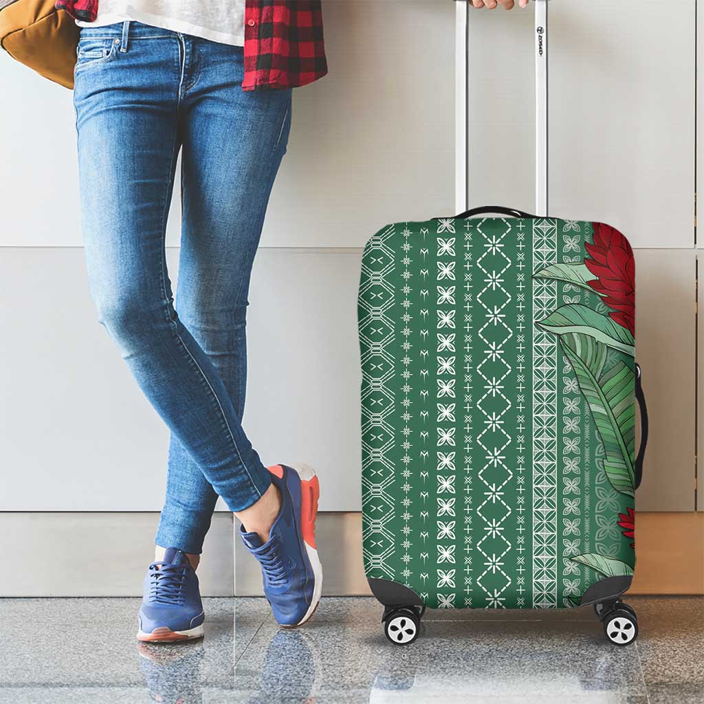 Women's Day Samoa Malu Tattoo Inspired Mix Teuila Luggage Cover Sage Green LT7 - Polynesian Pride