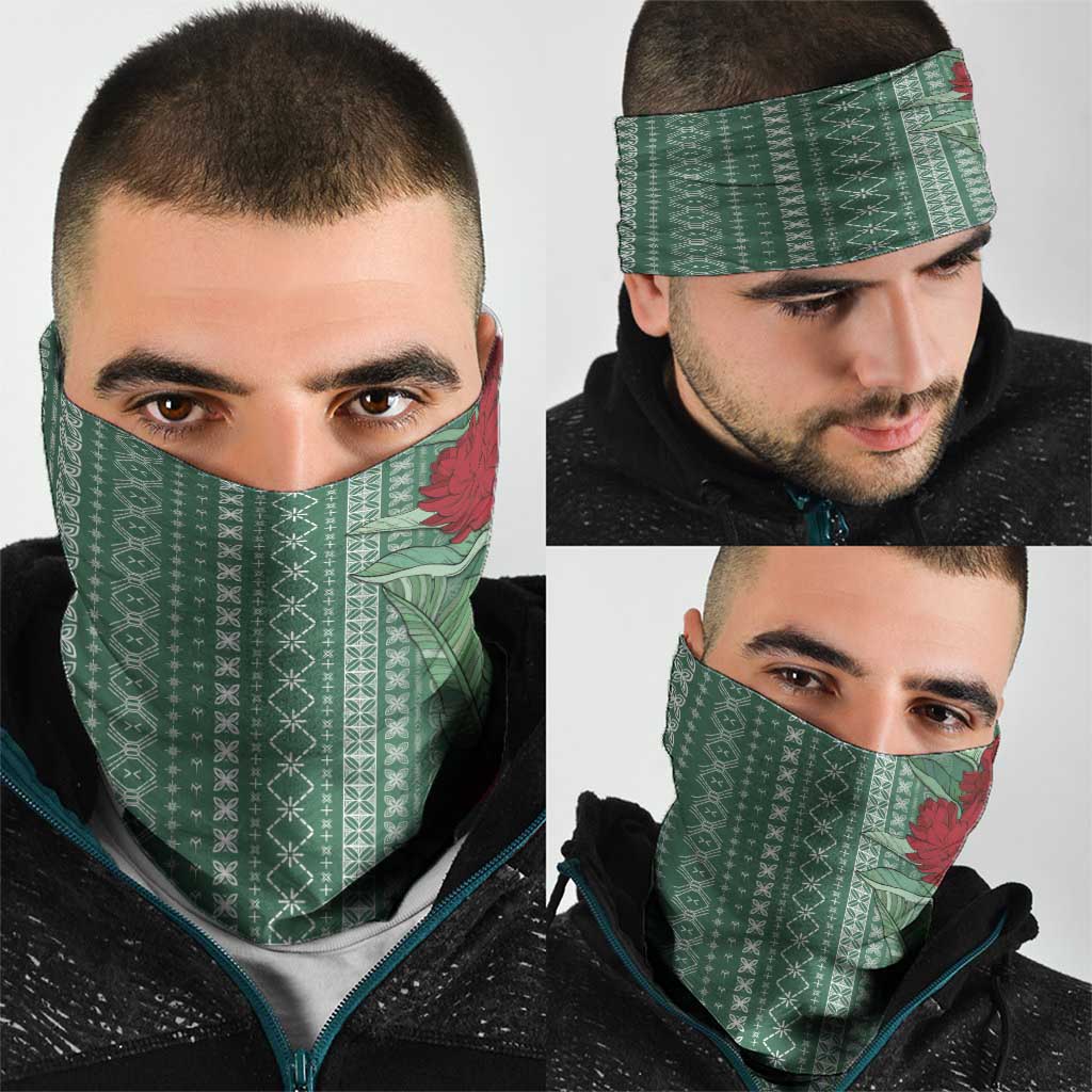 Women's Day Samoa Malu Tattoo Inspired Mix Teuila Neck Gaiter Sage Green LT7 - Polynesian Pride