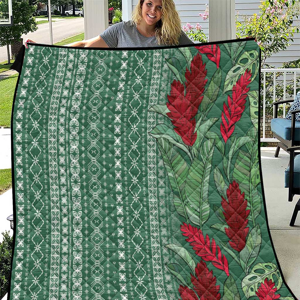 Women's Day Samoa Malu Tattoo Inspired Mix Teuila Quilt Sage Green LT7 Sage Green - Polynesian Pride
