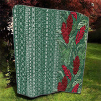 Women's Day Samoa Malu Tattoo Inspired Mix Teuila Quilt Sage Green LT7 - Polynesian Pride