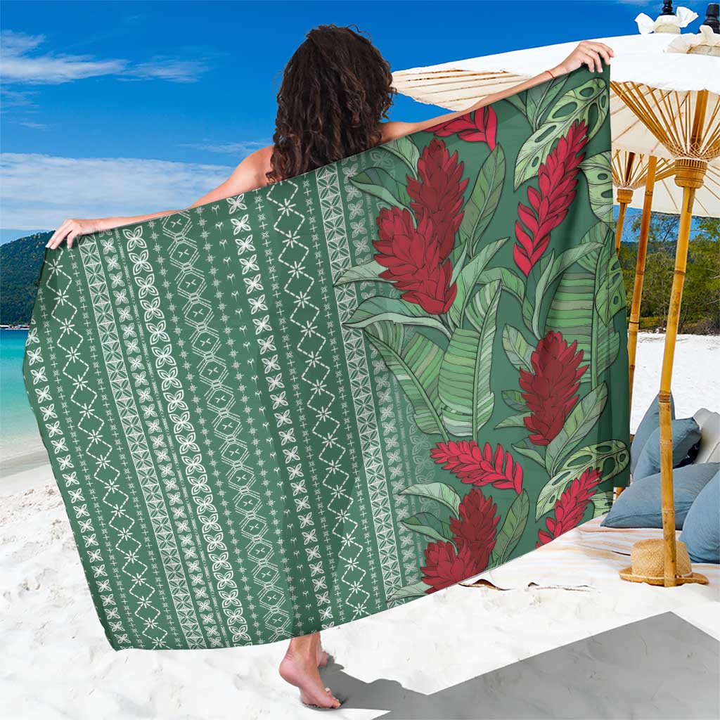 Women's Day Samoa Malu Tattoo Inspired Mix Teuila Sarong Sage Green LT7 One Size 44 x 66 inches Sage Green - Polynesian Pride