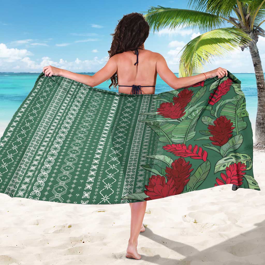 Women's Day Samoa Malu Tattoo Inspired Mix Teuila Sarong Sage Green LT7 - Polynesian Pride