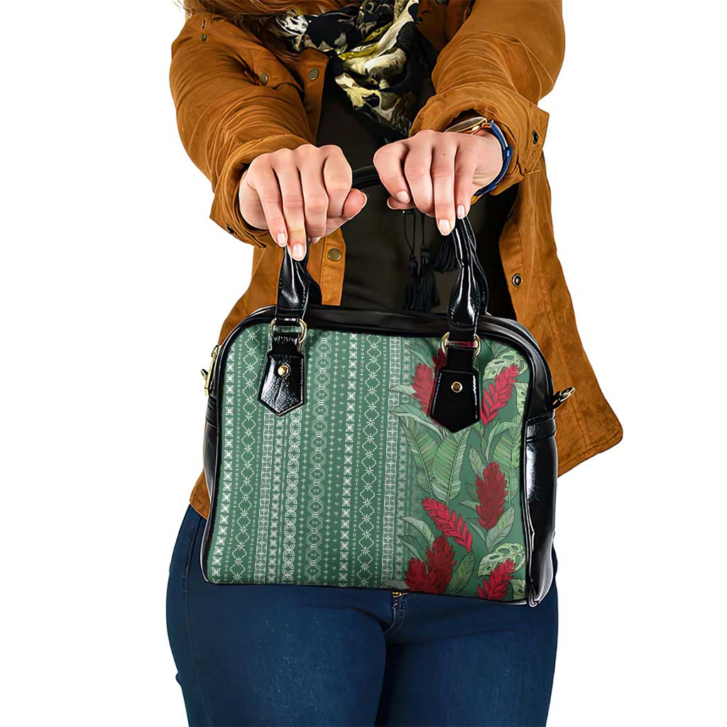 Women's Day Samoa Malu Tattoo Inspired Mix Teuila Shoulder Handbag Sage Green LT7 One Size Sage Green - Polynesian Pride
