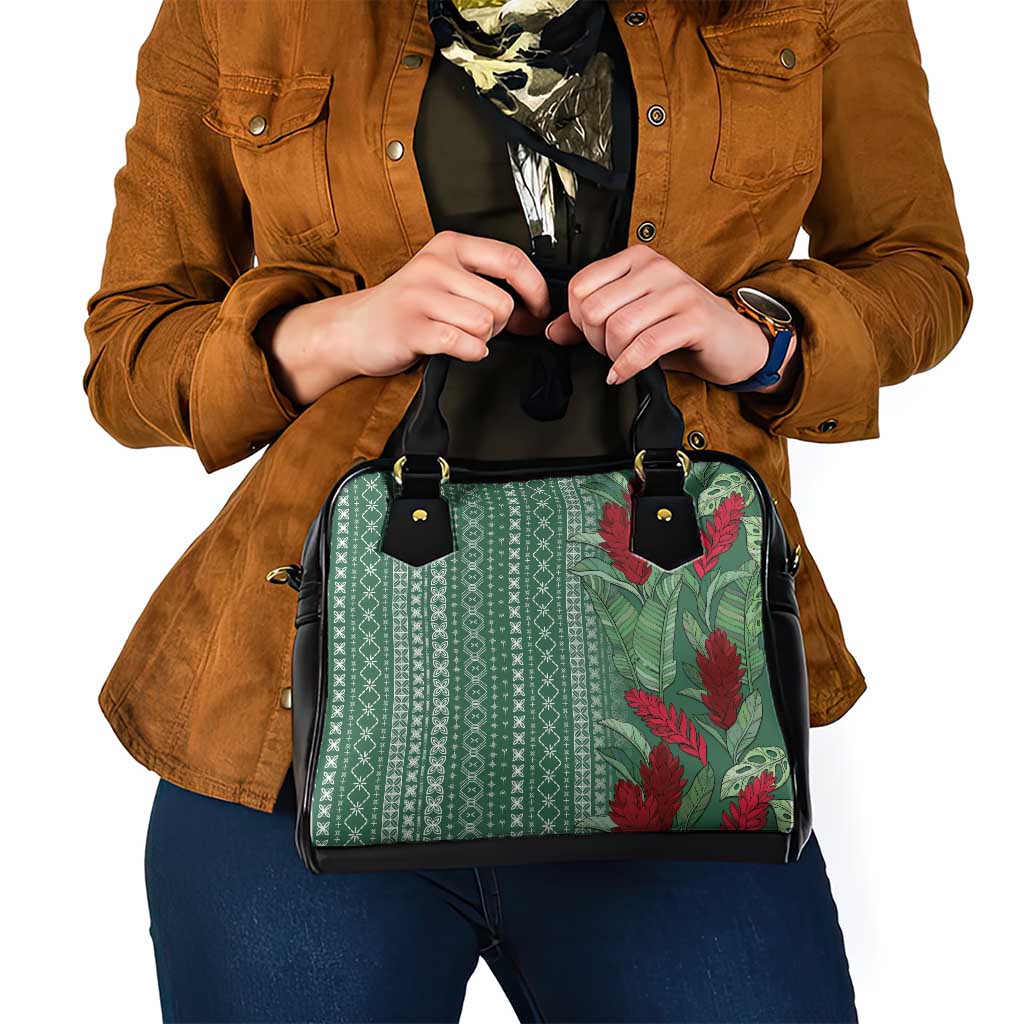 Women's Day Samoa Malu Tattoo Inspired Mix Teuila Shoulder Handbag Sage Green LT7 - Polynesian Pride