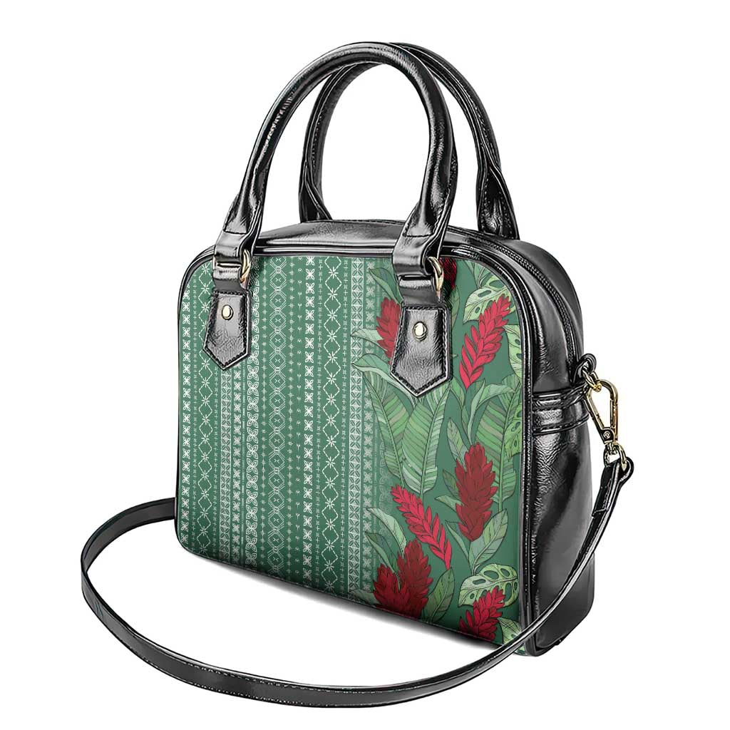 Women's Day Samoa Malu Tattoo Inspired Mix Teuila Shoulder Handbag Sage Green LT7 - Polynesian Pride