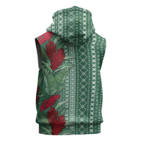 Women's Day Samoa Malu Tattoo Inspired Mix Teuila Sleeveless Hoodie Sage Green LT7 - Polynesian Pride