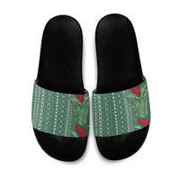 Women's Day Samoa Malu Tattoo Inspired Mix Teuila Slide Sandals Sage Green LT7 Sage Green - Polynesian Pride